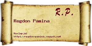 Regdon Pamina névjegykártya